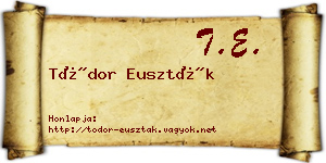 Tódor Euszták névjegykártya